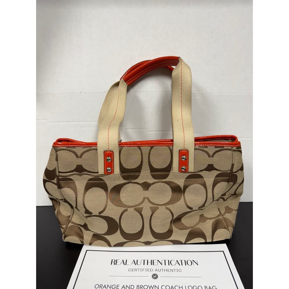 Coach Logo with Coral Trim Authenticated